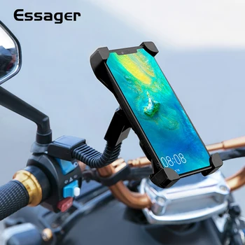 Essager Motorcykel Telefon Holder Til iPhone Huawei Mobile Phone Stand Styret Klip Moto Mount Beslag Støtte Mobiltelefon Holder