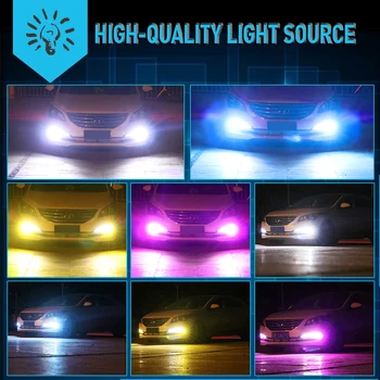 2stk H3 LED Tåge Lys Pære Lampe 12V IP65 Universal Bil Fog Lamp Bulb-Bil Styling Gul Ice Blue Auto Dag Kører Lampe 6000k