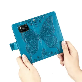 Poco M3 X3 NFC Flip Case Læder 360 Beskytte for Xiaomi Poco X3 NFC Tilfælde 3D Relief-Kort Slot Funda Mi PocoPhone F1 F2 Pro M 3