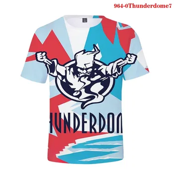 Mandlige Thunderdome 3D-T-Shirt Mænd Kort Ærme Hardcore Guiden Logo T-shirt Unisex Harajuku O-neck Tee Toppe Casual Tøj