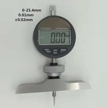 0-10 MM-12.7 MM 25,4 MM 0,01 MM dybde måler måleur med indehaveren indikator måler