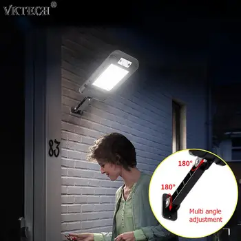 Vandtæt LED Solcelle væglampe Motion Sensor Fjernbetjeningen Solar Light Sikkerhed Lampe Udendørs Have Værftet Vej, Gade Lys