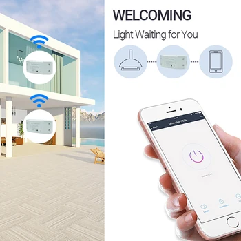 WiFi Smart Light Switch Universal Breaker Timer Intelligent Liv APP Trådløs Fjernbetjening Arbejde Med Alexa, Google Startside