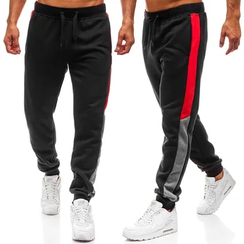2020 Nye Hot-salg Side Patchwork Sports Bukser til Mænd Mode hulsømme Design Sports Bukser Joggere Mænd Sweatpants
