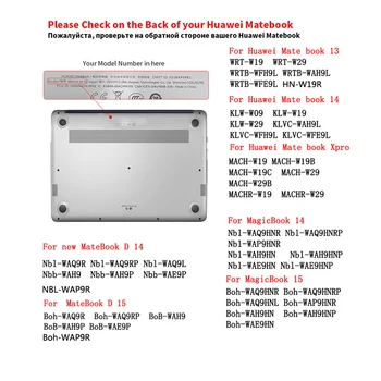 Crystal\Mat Sagen For Huawei MateBook Pro X 13.9 2019/MateBook 13/14/MateBook D 14/MateBook D 15 Hårdt Laptop Cover Tilfælde Shell