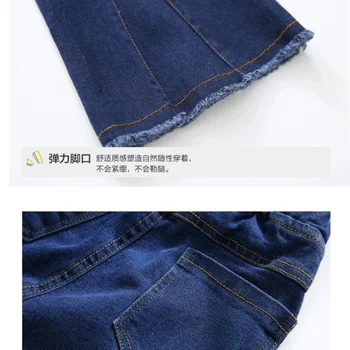 Mode Piger, af Denim, Klokke-bottoms Solid Jeans børnetøj Forår, Sommer Bukser Børn Vintage Jeans 4 5 7 9 11 13 År Gammel
