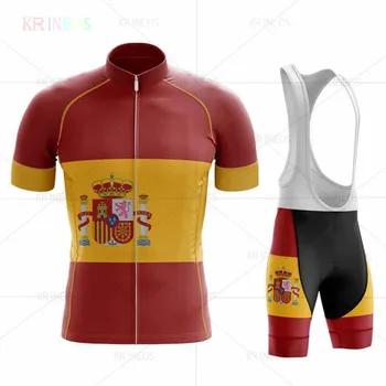 SPANIEN 2020 pro Cycling Jersey sat Maillot Ciclismo kortærmet sommer mænds Road Cykling Bib bib shorts til mænd tøj kits