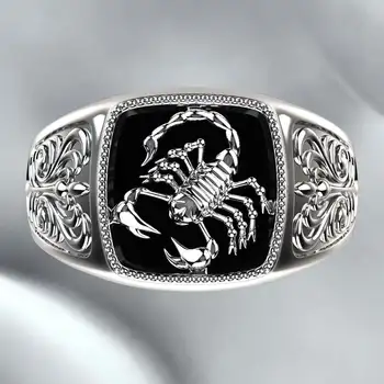 Klassisk Scorpion Jubilæum Ring for Mandlige Bryllup Band Scorpio Tilbehør Fødselsdag, Valentinsdag Gave Elsker Smykker