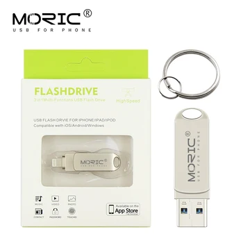 Nyeste USB 3.0-OTG-USB-Flash-Drev 256GB 128GB Pendrive 128GB 64GB 16GB 32GB Mentale Pen-Drev, Memory stick U disk til iPhone