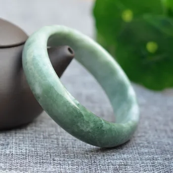 Drop Shipping Høj Kvalitet Billigere Naturlig Grøn Jade Armbånd Runde Armbånd Til Kvinder Fine Smykker
