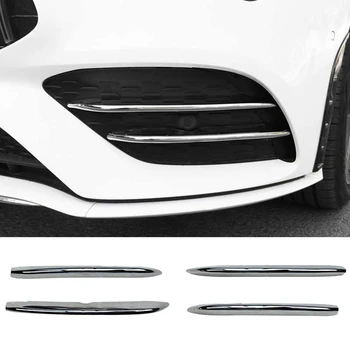 Tågeforlygter Dække Grille Lameller Mærkat Dekoration Strips til Mercedes -Benz C-Klasse CLA C118 CLA200 260 2020+ Chrome