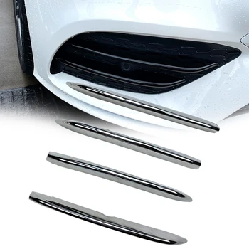 Tågeforlygter Dække Grille Lameller Mærkat Dekoration Strips til Mercedes -Benz C-Klasse CLA C118 CLA200 260 2020+ Chrome