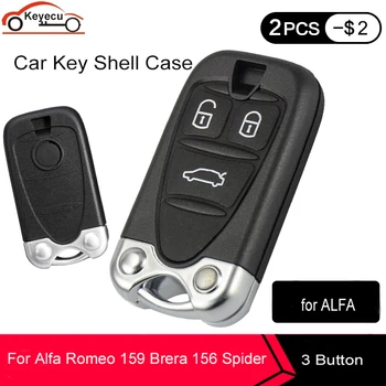 KEYECU Udskiftning Fjernbetjening Boliger Bil Centrale Shell for ALFA ROMEO 159 Brera 156 Spider 3 Knapper Smart Key 2005-2011year