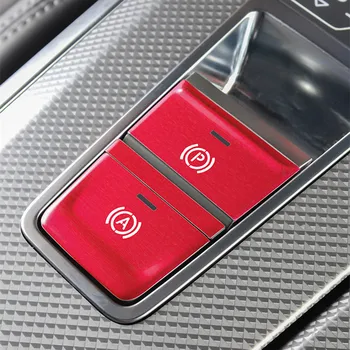 Bil Styling Konsol Gear Elektronisk Håndbremse P Knappen Dekorativ Ramme Dække Trim Mærkat For Audi A6 C8 Indvendigt Tilbehør