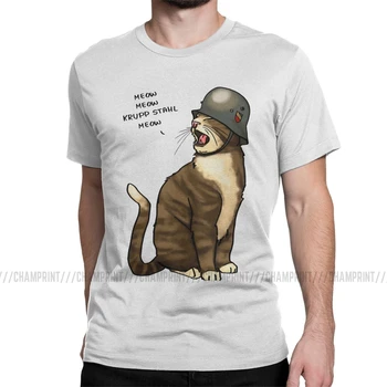 Tysk Kæmpe Kat Wehrmacht T-Shirts Til Mænd Tank Tiger Panserarmé Afrika Humoristisk Ren Bomuld T-Shirts, Korte Ærmer T-Shirt Plus Size Toppe