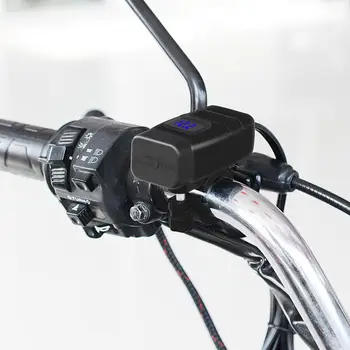 Vandtæt Motorcykel Charger Dual USB Adapter Hurtig Opladning 3.0 med Voltmeter PÅ OFF-knappen Moto USB-Adapter, Hurtig Opladning