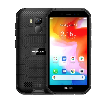 Ulefone Rustning X7 Android 10 Robust Vandtæt Smartphone 5.0-tommer 16GB, 2GB IP68/IP69K Quad-core 4000mAh NFC, 4G LTE Mobiltelefon