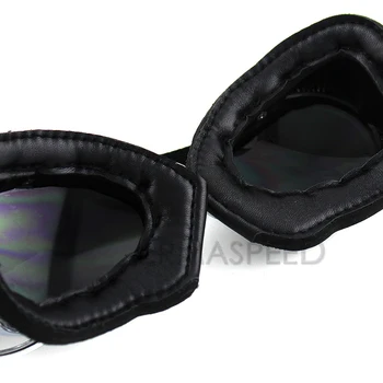 Motorcykel Beskyttelsesbriller, Retro Vintage Hjelm Jet Ski Steampunk Beskyttelsesbriller Moto Cross Pilot Briller til Harley Chopper Cafe Racer