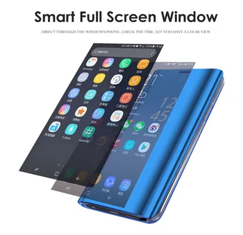 Xiaomi Mi POCOPHONE F1 Sag Smart Flip Stå Spejl Klar Opfattelse PU Læder Cover til Xiaomi POCOPHONE F1 Tilfælde POCO F1