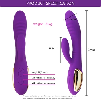 10 Hastigheder Rabbit Vibrator Sex Legetøj for kvindens G-Spot Dildo Vibrator Klitoris Stimulator Skeden Massage Masturbator Voksen Produkter