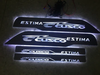For ESTIMA Døren Dynamisk LED-Lampe Vindueskarm Scuff Plate Velkommen Pedal Bil Styling Glimt dørtrin belysning FOR toyota PREVIA acr50