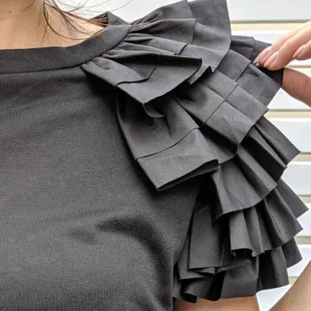 Sommeren Casual Løs T-shirt 2020 Mode Japan Ung Pige Almindelig Femme Design Tee Enkle Toppe Kontor Dame Arbejde Tshirt Minimalisme