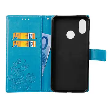 For Xiaomi Mi-8 tilfælde Flip PU Læder + TPU-Wallet-Kortholderen Silikone Tilfældet For Xiaomi Mi-8 MI8 M8 Telefon Tasker kortdækslet