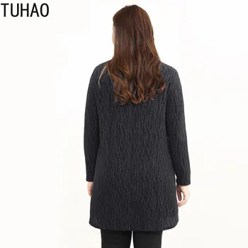 TUHAO Dame Bluse midaldrende Mor Bluser Plus Størrelse 10XL 8XL 6XL langærmet Shirt Damer Oversize Toppe Femenina Shirts WM04