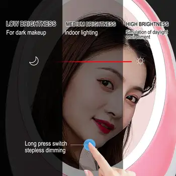 LED-Spejl Makeup Organizer Badeværelse med Stor Kapacitet Skuffe Makeup opbevaringsboks hudpleje Tabel Desktop Kosmetiske Skønhed Sag
