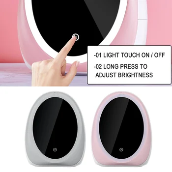 LED-Spejl Makeup Organizer Badeværelse med Stor Kapacitet Skuffe Makeup opbevaringsboks hudpleje Tabel Desktop Kosmetiske Skønhed Sag