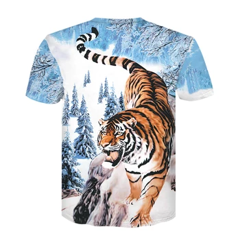 Tiger T-Shirt Mænd 3d prined 2020 Ny T-Shirt Kort Ærme O-Hals Fashion Hip Hop Sommer Toppe, t-Shirts, Casual 3D Wolf Mandlige shirt