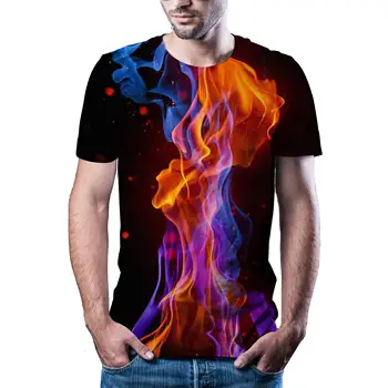 2020 nye 3D naturlige sjov t-shirt mænd er hot brand mænds fritid dyr 3D-print t-shirt, mænds tøj, T-shirt sommer Asian størrelse