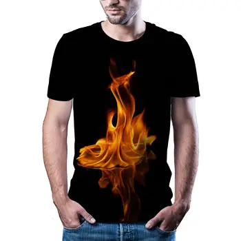 2020 nye 3D naturlige sjov t-shirt mænd er hot brand mænds fritid dyr 3D-print t-shirt, mænds tøj, T-shirt sommer Asian størrelse