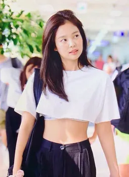 Kpop koreanere Kendte sommeren nye sort løs casual højtaljede lige bukser kvinder High street Harajuku løs Solid bukser
