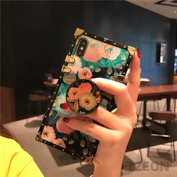 CC Camellia Telefonens Cover taske Til Samsung S10 S10Plus S10e S9 S9PLUS S8 NOTE9 Floral Blå Ray-Pladsen Nitte Retro Socket Dække