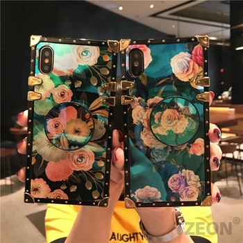 CC Camellia Telefonens Cover taske Til Samsung S10 S10Plus S10e S9 S9PLUS S8 NOTE9 Floral Blå Ray-Pladsen Nitte Retro Socket Dække