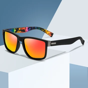2020 Nyt Mærke Polariserede Solbriller Mænd Kørsel Nuancer Mandlige Sport solbriller Til Kvinder Square Spejl Sommeren UV400 Oculos De Sol