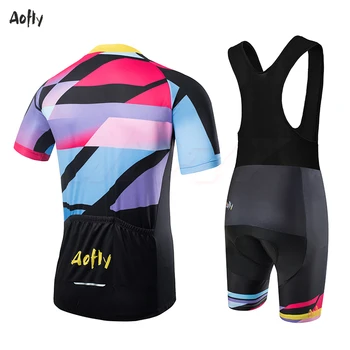 20 Aofly Multi-farve cycling team jersey 9D cykel SHORTS sæt mtb Ropa herre summer quick dry pro BIKE shirts Maillot Culotte bære