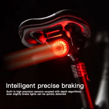 24LED Ny Smart Cykel baglygte Generelt Bicicleta baglygten Bremsning Sensing LED Lys Vandtæt IPX6 Cykel Tilbehør