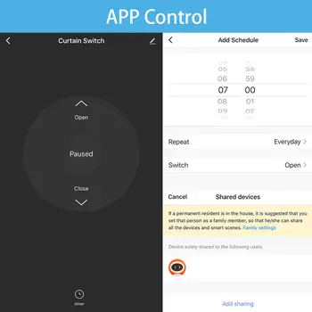 Tuya Smart WiFi Persienner, Rullegardiner lukkerlamel Touch Skifte App Timer Remote Control Voice Kontrol med Google Startside Alexa Echo