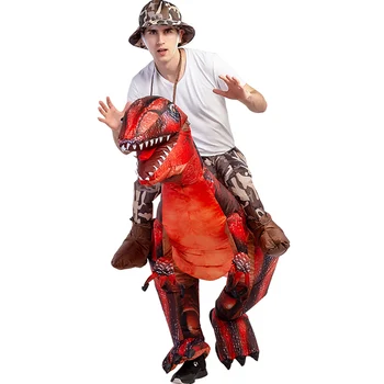 Velociraptor T-REX Mascot Oppustelige Kostume Til Voksne Anime Cosplay Dinosaur Dyr Luft Blæse Op For Kids Party Cosplay Disfraz
