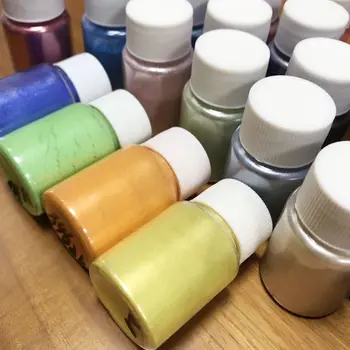 24 Farver Perlemors Naturlige Glimmer Mineral Pulver Epoxy Harpiks Farve Pearl Pigment Y3NE