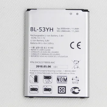 20pcs/masse BL-53YH Mobiltelefon Batteri til LG Optimus G3 D830 D850 D851 D855 LS990 VS985 F400 LG BL53YH 3000mAH interne Batteri