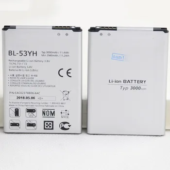 20pcs/masse BL-53YH Mobiltelefon Batteri til LG Optimus G3 D830 D850 D851 D855 LS990 VS985 F400 LG BL53YH 3000mAH interne Batteri