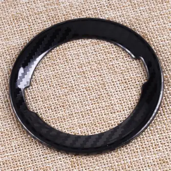 DWCX ABS Carbon Fiber Black Rattet Center Logo Ring Dække Cirkel Trim Emblem Dekoration passer til Nissan Teana Altima 2019