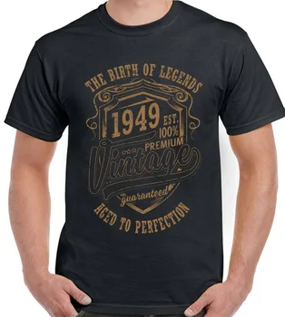 Fødslen af Legender 1949 Mænd 70-års Fødselsdag Sjovt 70 År Gamle Stede 2019 Sommeren Mærke Bomuld Trænings-og Mænd T-Shirt