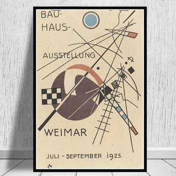Bauhaus-Ausstellung 1923 Weimer Udstilling Plakat og Print på Lærred Maleri på Væg Kunst Billede for Hjem Cuadros Dekoration