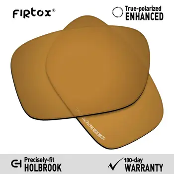 Firtox Anti-Havvand Polariserede Linser Erstatning for-Oakley Holbrook OO9102 Solbriller (Objektivet Kun) - Bronze Gyldne Spejl