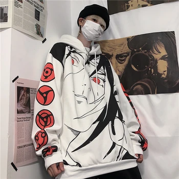 Efterår/Vinter koreanske Harajuku Hip Hop Anime Naruto Hooded Pullover Løs Kvinders Top