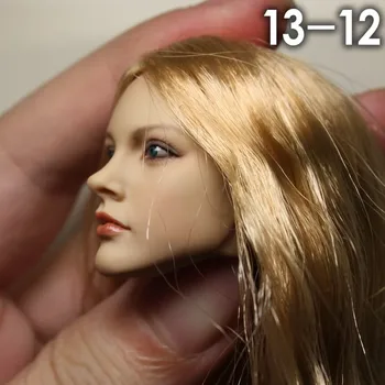 På lager 1/6 skala KUMIK 13-12 Avril Lavigne Action Figur hoved-model med blonde hår for12 tommer kvindelige krop
